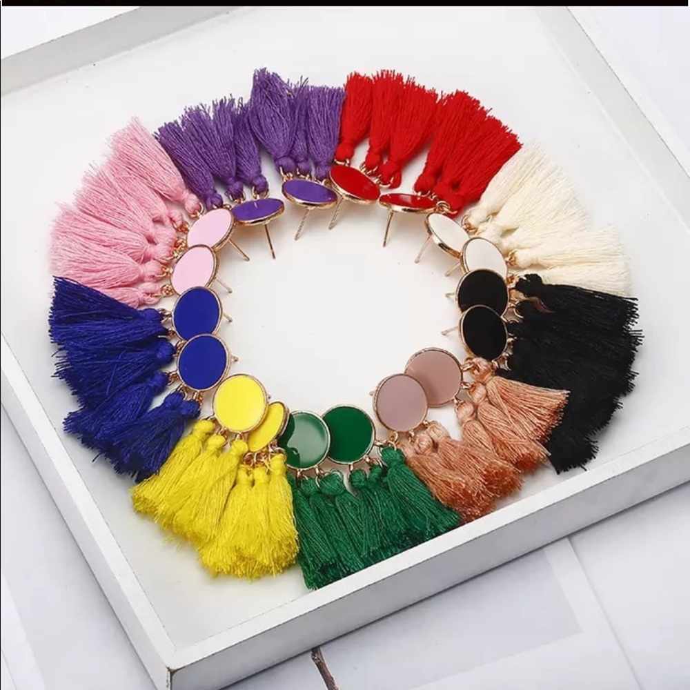 Tassel Earrings in various colors! Super chic!